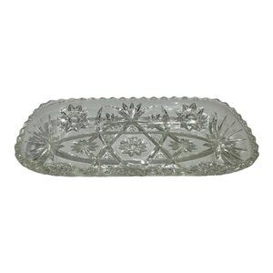 Vintage Anchor Hocking Star Of David Starburst Tray
